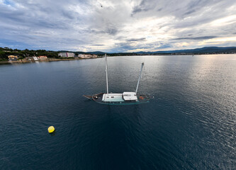 Fototapeta premium Superyacht Sunsets in the South of France
