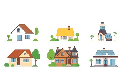 Naklejka premium set of houses icons