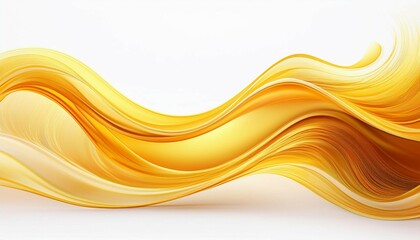Obraz premium warm honey yellow wave abstract design sweet and inviting isolated on a white backdrop