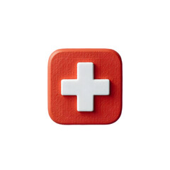 Obraz premium Healthcare Symbol for Emergency Services in Urban Setting Digital Graphic Representation Modern Design Environment Minimalistic Viewpoint Enhancing Public Awareness of Medical Assistance Concepts