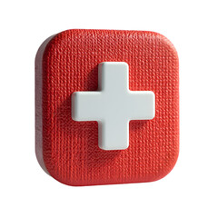 Fototapeta premium Emergency Medical Response Sign Urban Environment Iconic Content Healthcare Perspective Safety Concept for Awareness and Preparedness in Public Spaces