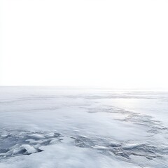 A snowy landscape with a white background