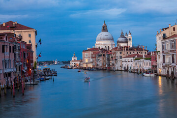 Venice at night, the lagoon in the dark