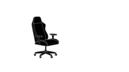 Fototapeta premium Ergonomic Black Office Chair with Adjustable Features for Comfort