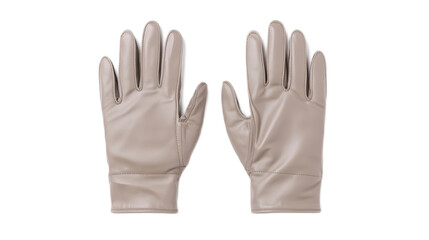 Obraz premium Stylish Light Brown Leather Gloves for Fashion and Warmth