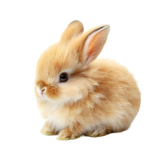 Obraz premium Adorable baby rabbit isolated on transparent background.