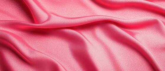Obraz premium Soft Pink Satin Fabric Texture with Gentle Waves and Shimmery Finish