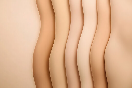 A gradient of skin tones displayed in smooth, wavy lines.