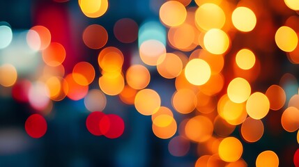 A blurry abstract background with a bokeh effect, featuring a gradient of warm and cool colors.