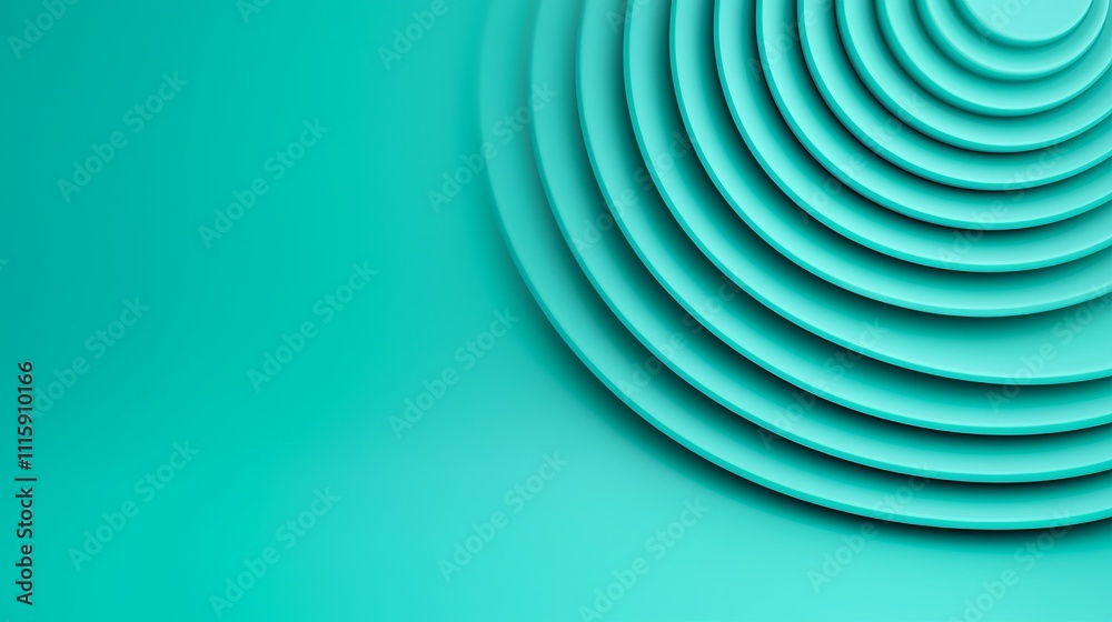 Poster an abstract circular pattern with textured lines and gradient shades.