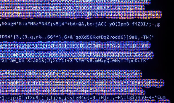 glitch effects and binary code background