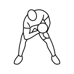 Obraz premium concentration curls arm fitness exercise line icon vector. concentration curls arm fitness exercise sign. isolated contour symbol black illustration
