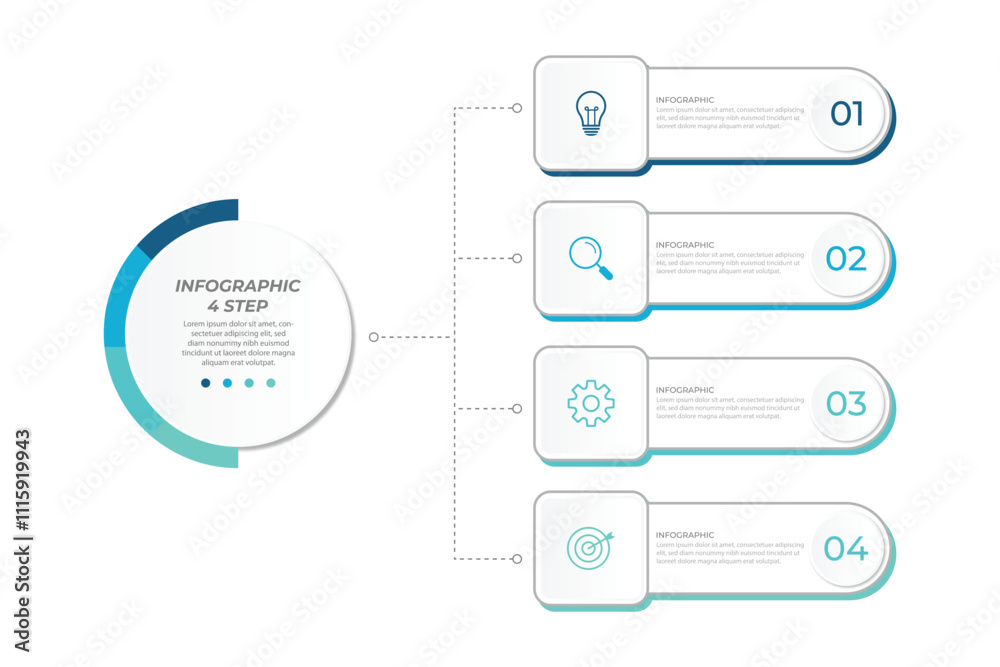 Wall mural vector infographic label design with circle infographic template design and 4-5-6 options or steps. 