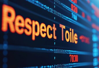 Obraz premium Digital display featuring the phrase 