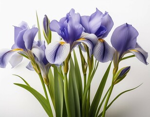 iris flowers white background