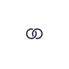 Obraz premium Two interlocking circles symbolizing connection and unity.