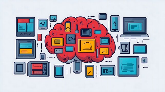 Brain rot,inundated withshort videos, mobile phones, tablets and junk information. Aplunged chaotic state,normal neural activities perturbed, concentration is impaired.