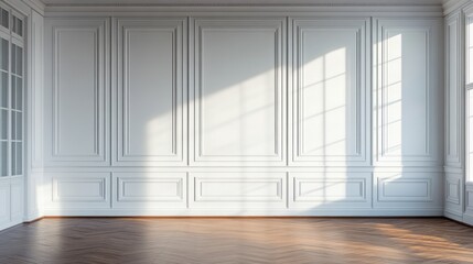 Fototapeta premium Elegant White Room with Sunlight