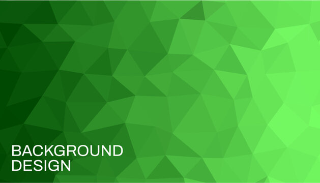 Abstract green geometric background with lowpoly design. Vector illustration.