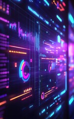 Obraz premium A vibrant SEO visibility dashboard displaying high ranking keywords, with graphs and digital data on increasing online presence