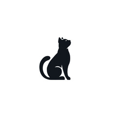Cat logo flat vector design