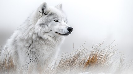 Obraz premium Hand drawn wolf running pencil sketch wallpaper images