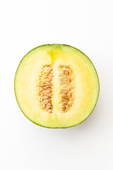 白背景にみずみずしいメロン