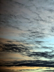 Dark Moody Cloudy Blue And Red Sky at Sunset Rainclouds