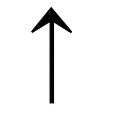 Fototapeta premium Black arrow on isolated background.