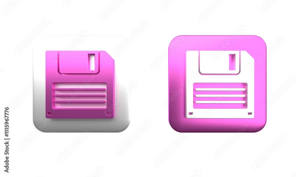 Poster colorful floppy disk for computer data storage icon isolated on white background. diskette sign. squ