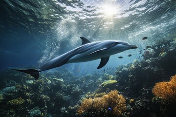 Obraz premium ITALIA-ACQUARIO-GENOVA. Beautiful simple AI generated image