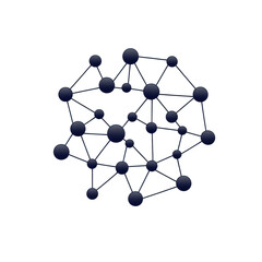 Fototapeta premium Abstract network structure depicting connections and relationships in data. transparent background.