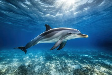 Fototapeta premium kids-boy and girl- watching fishes in aquarium. Beautiful simple AI generated image