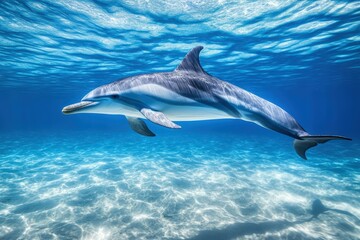 Obraz premium kids-boy and girl- watching fishes in aquarium. Beautiful simple AI generated image