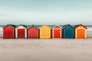View of beach and water, Flic-en-Flac, Mauritius. Beautiful simple AI generated image
