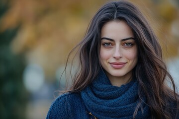 Naklejka premium Close-up image of casual woman using laptop at home office desk.. Beautiful simple AI generated image