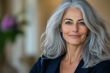 Fototapeta premium Close-up image of casual woman using laptop at home office desk.. Beautiful simple AI generated image