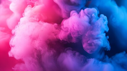 Fototapeta premium Abstract pink and blue smoke swirling in the air