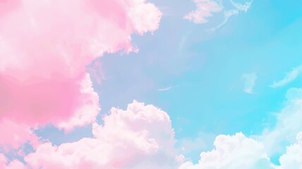 Pink and Sky Blue Valentine's Day Pink Background 