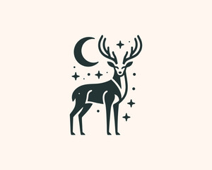 deer silhouette vector illustration