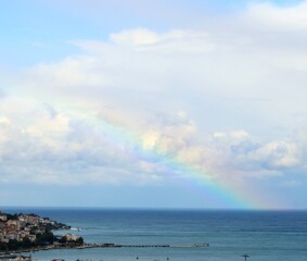 Rainbow over the sea