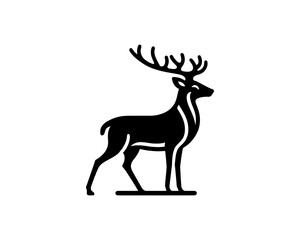 Obraz premium deer silhouette vector