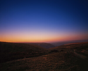 Sunset over Exmoor in North Devon.