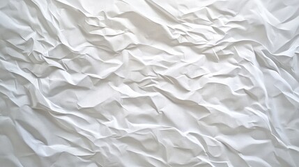 Obraz premium A close-up of crumpled white paper, showcasing texture and light.