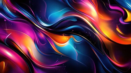 Vibrant, swirling abstract artwork with luminous colors.
