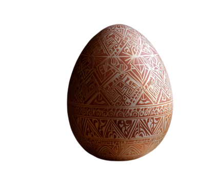 Easter eggs with engraved calligraphy messages on pure flat white background. PNG transparent.