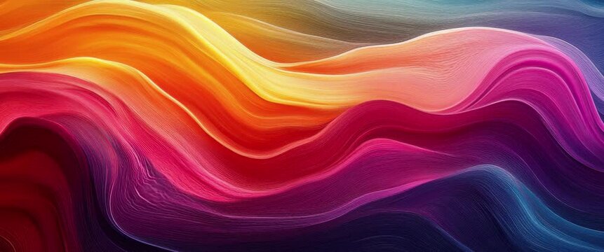 A close up of a colorful wave pattern with many colors