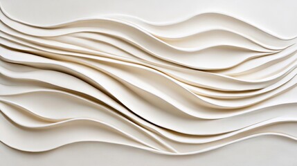 Obraz premium Abstract plaster art piece with flowing lines and rhythmic patterns