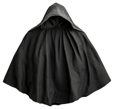 PNG Black hooded cloak