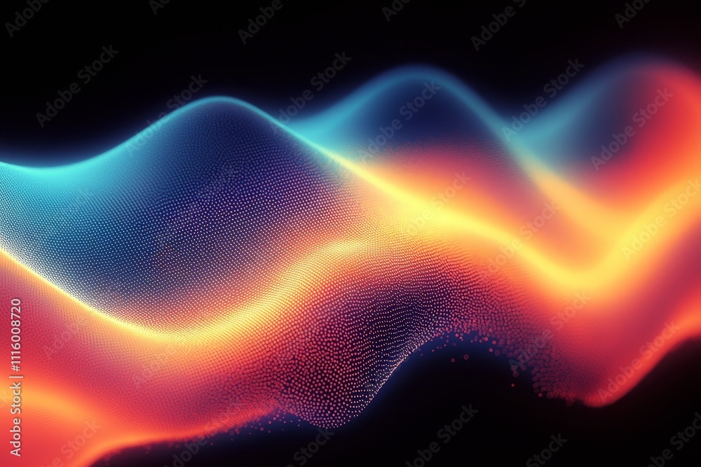 Poster y2k futuristic design. abstract gradient background with grainy noise texture. colorful liquid metal
